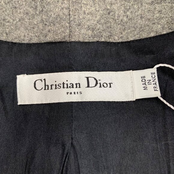 Christian Dior Taupe Wool Single-Breasted Long Sleeve Blazer - Picture 5 of 8